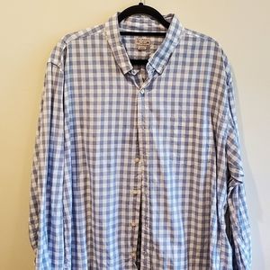 J. CREW Mens Xxl grey plaid gingham check
